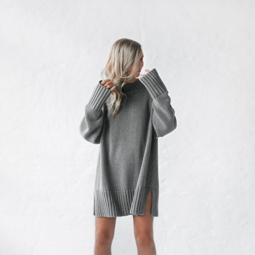 Sweter 100% bawełna szary