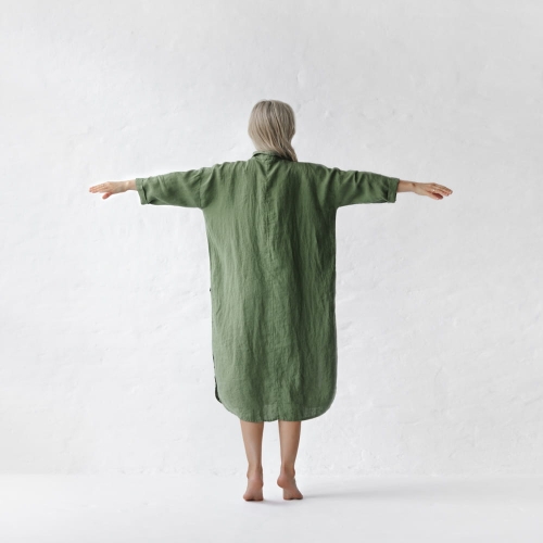 Sukienka koszulowa khaki