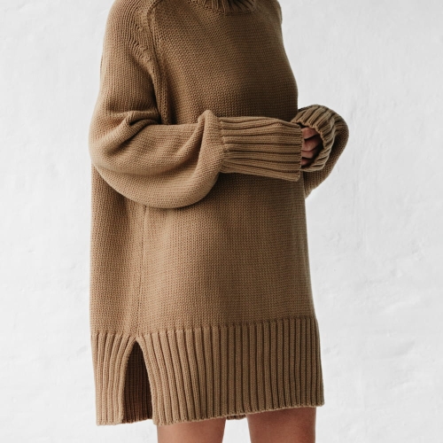 Sweter 100% bawełna beżowy