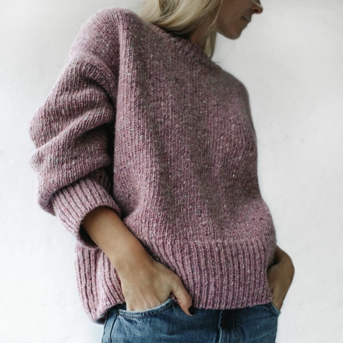 100% MERINO sweter różowy