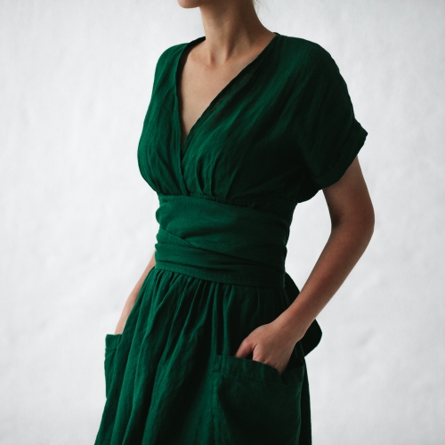 Sukienka kimono zielona